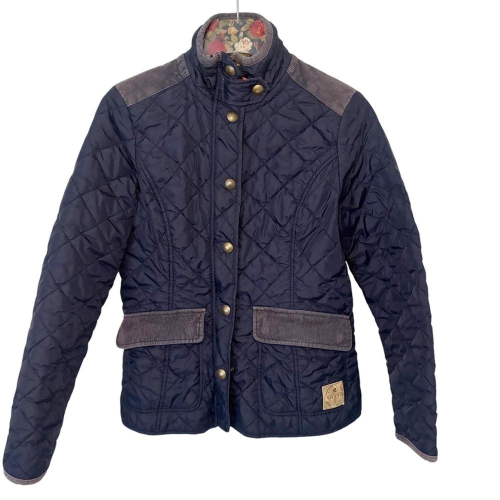 Harvey & Jones Navy Lightweight Quilted Jacket